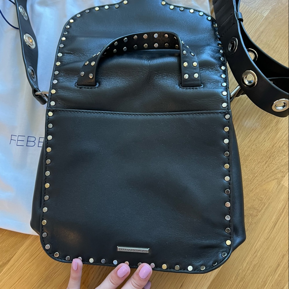 Rebecca minkoff midnighter cross body top handle bag with grommet detail - Picture 8 of 10